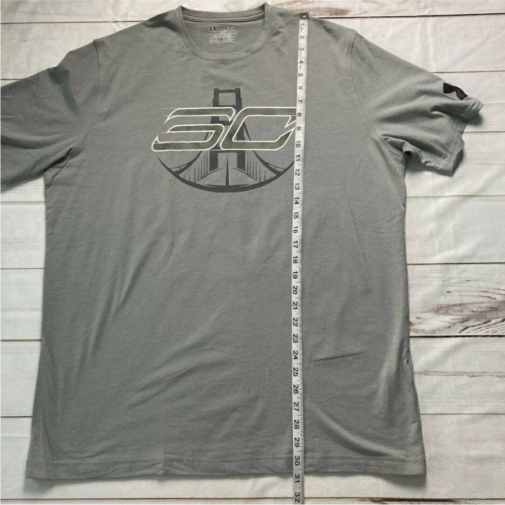 Under Armour Mens Grey Heat Gear Tee - Picture 5 of 6
